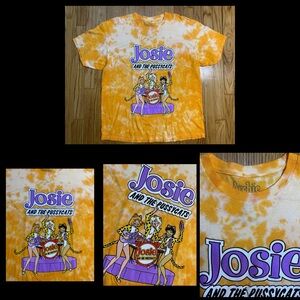JOSIE AND THE PUSSYCATS MENS ORANGE Tie dye T-SHIRT -new Without Tags Sz M